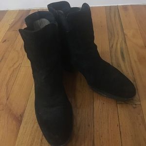 Joan & David - Black Suede Ankle Boots